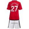 Camisola + Calções Manchester United Alex Telles 27 Criança Equipamento 1ª 23/24